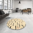 thumbnail image 4 of Ahgly Company Machine Washable Indoor Square Contemporary Sun Yellow Area Rugs, 5' Square, 4 of 7