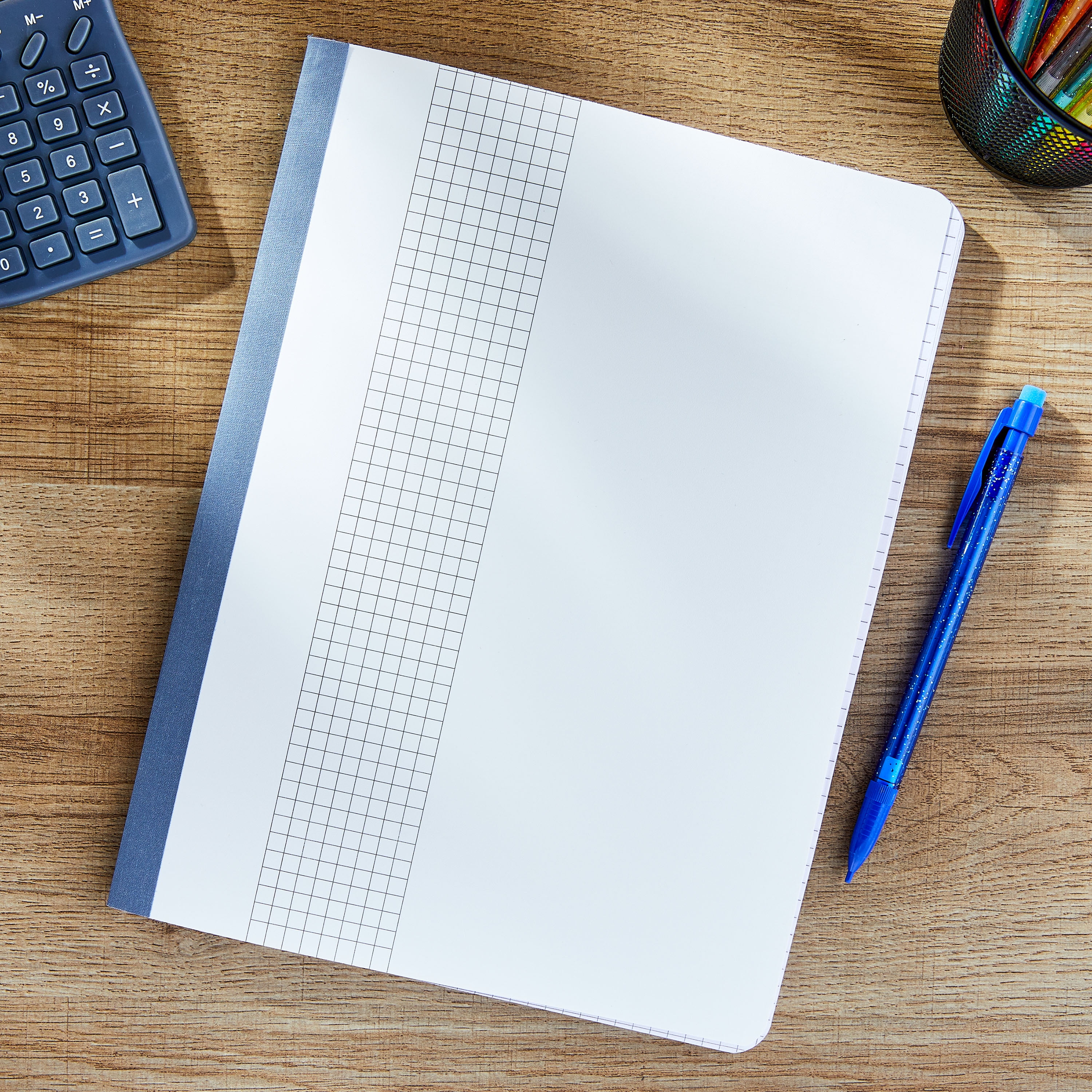 (4 pack) Pen+Gear Composition Book, Grid Ruled, 7.5"x 9.75", Poly Cover, 80 Sheets