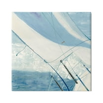 Stupell Industries Sailboat Splashing Waves Transportation Painting Gallery Wrapped Canvas Print Wall Art, 24 x 24
