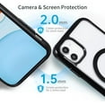 thumbnail image 6 of for iPhone 11 Magnetic Case, Built in Magnets Compatible with MagSafe, Clear Hard PC Back Cover + Soft TPU Frame Slim Bumper Case for iPhone 11 （6.1"）, Clear Black, 6 of 13
