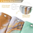 thumbnail image 4 of Green Marble Shower Curtain, Abstract Modern Decorative Fabric Shower Curtain Set with 12 Plastic Hooks, Weighted Hem, Watercolor Luxury Water Resistant Cloth Shower Curtains for Bathroom, 72x72, 4 of 6