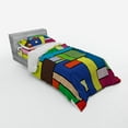 thumbnail image 2 of Ambesonne Art Bedding Set 3 Pcs, Vivid Mondrian Squares, Twin, Multicolor, 2 of 2