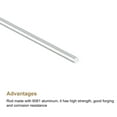 thumbnail image 3 of Uxcell Round Solid Aluminum Rod 2mm Dia.300mm Length Lathe Bar Stock for DIY Craft 8pcs, 3 of 5