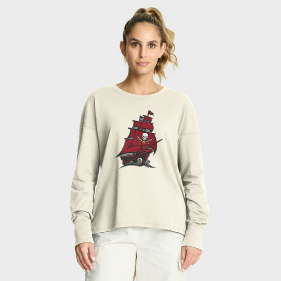 Women's Fanatics Cream Tampa Bay Buccaneers Dove Legacy Long Sleeve T-Shirt