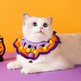 thumbnail image 4 of Collar Para Gatos De Halloween Con Diseño De Calabaza De Punto, Accesorios Para Mascotas Para Interior Y Exterior, Festivo, Cómodo Y Duradero, Poliéster, 4 of 4