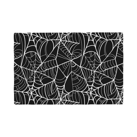

Placemats Set of 4 halloween Spider web print Heat Resistant Non - Slip Place mats Waterproof table mat for Kitchen Dining-4片装