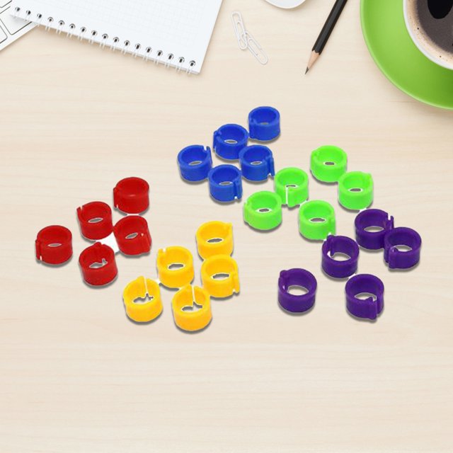 Flmtop 100Pcs 8mm Identification Opening Leg Foot Rings for Poultry Birds Blue