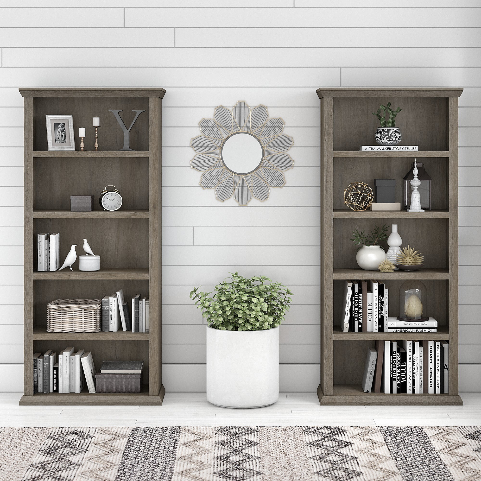  Bookcase Set with Simple Decor