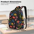 thumbnail image 7 of SEANATIVE Kids School Backpack Boys Girls Book Bag Large Capacity Lightweight School Bag with Adjustable Straps Multi Pockets Toddler Backpack for Teen Students, Cartoon Dinosaur Skeleton Print, 7 of 7