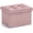 Linen Blush Pink, variant on Ornavo Home 1 Pack Small Storage Ottoman Foldable Collapsible Rectangle Linen Ottoman Foot Rest Stool Seat, for Living Room, Bedroom, Home Office, Dorm - 12 x 16 x 12, Linen Navy Blue