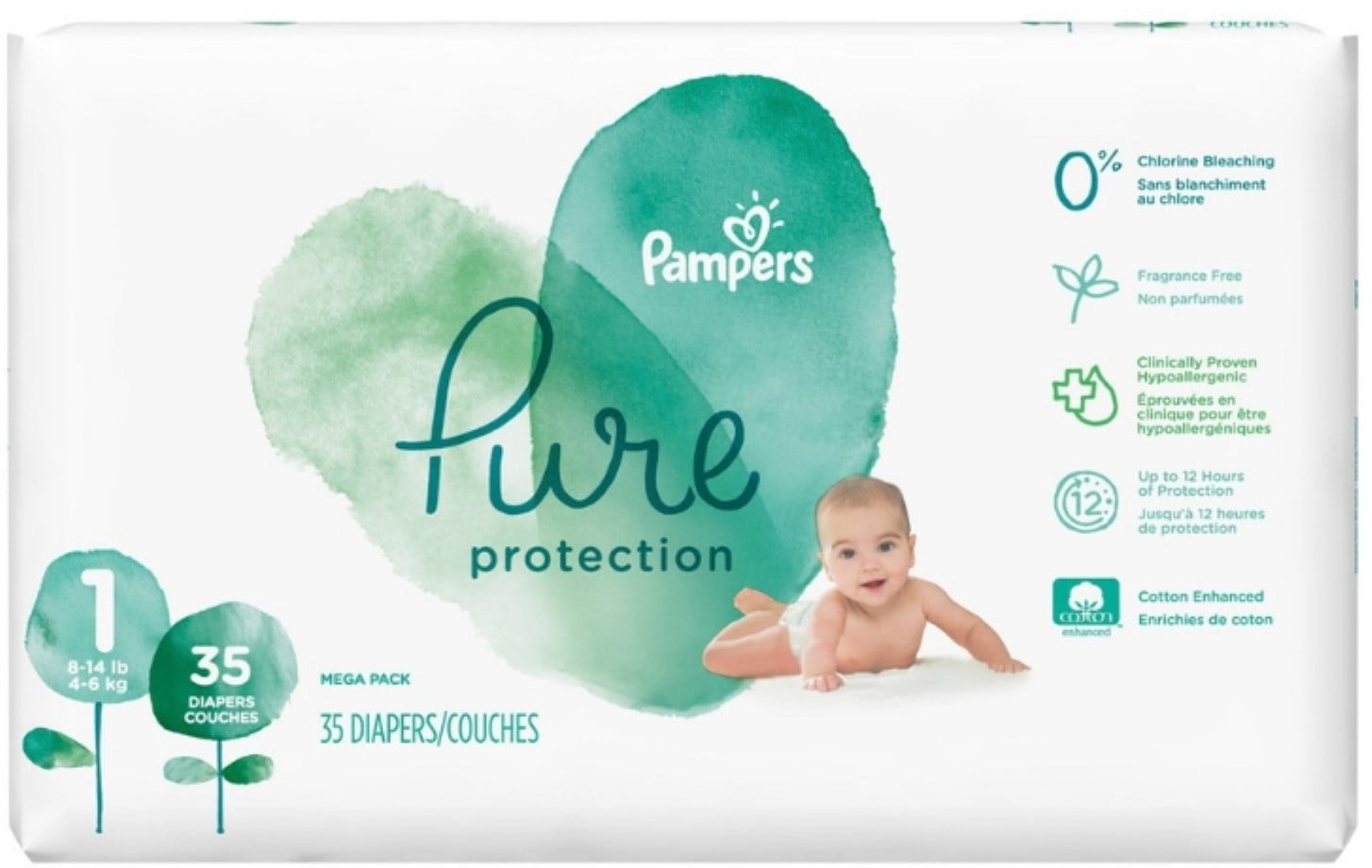 walmart pampers pure size 4
