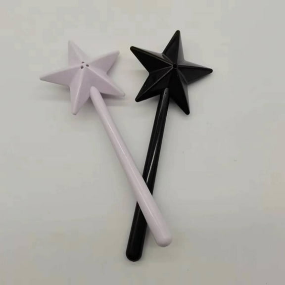 Salt and Pepper Shaker Magic Wands Duo Salt, Black, Halloween, Christmas Kitchen Accessories(black) Wand Shaker Fairy Wand Shaker Wand and Pepper Shakers Star Wand and Pepper Shakers