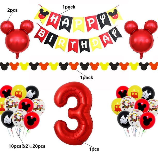 Disney-vajilla desechable con temática de Mickey Mouse para niños, suministros de vajilla para pastel de cumpleaños, evento, tazas, platos, Baby Shower