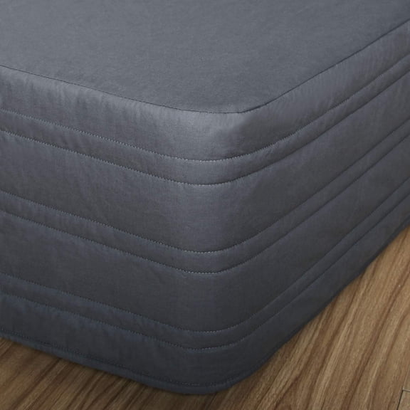 Tailored Bed Skirt Blended Quilted-Hang Down Feeling Enhancement Wrap Around Thick Bed Skirt,Dust-Proof, Wrinkle Fade Resistant Dust Ruffle with Classic 14’’Drop for Bedroom