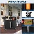 thumbnail image 2 of Heavy-Duty 2-Tier Outdoor Kitchen Island with Locking Wheels – 883 sq.in. Prep Space, 304 Stainless Steel Top, Magnetic Double-Door BBQ Cabinet for Grilling Table & Patio Cooking Station, 2 of 8