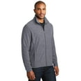 thumbnail image 4 of Port Authority F235 Heather Microfleece Full-Zip Jacket, Mens Fleece Jackets, 4 of 6