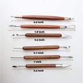 thumbnail image 4 of 6 Pcs Pottery & Clay Sculpting Tools, Double-Sided, Smooth Wooden Handles., 4 of 4