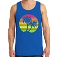 thumbnail image 3 of Palm Trees Sunset - Summer Vacation Tropical Beach Tank Top - Large - Royal, 3 of 5
