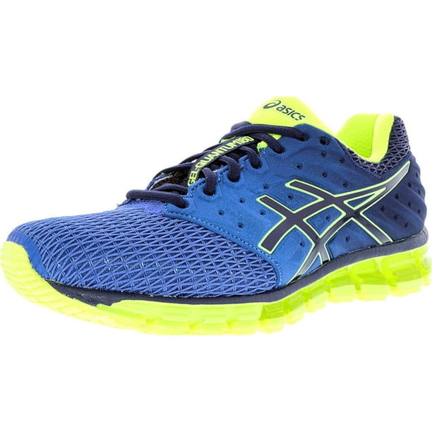 Asics Men's Gel-Quantum 180 2 Imperial / Safety Yellow Indigo Blue  Ankle-High Fabric Running Shoe  