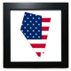 thumbnail image 1 of Nevada America Mapa estrellas tripas bandera forma Mesa de pared con marco cuadrado negro, 1 of 4