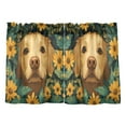 thumbnail image 7 of Yayeee Kitchen Curtains Tier Pair Light Filtering 27"x36" Rod Pocket Short Cafe Window Panel, Flowers And Dog, 7 of 7