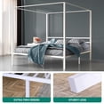 thumbnail image 2 of Dextrus Metal Four Poster Canopy Bed Frame - 14 inch King Size,No Box Spring Required, 2 of 6