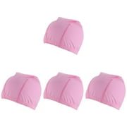 PU Swim Hat Coated Swimming Cap Essential Oil Travel Case Large Child Men and Women Pink Set of 4