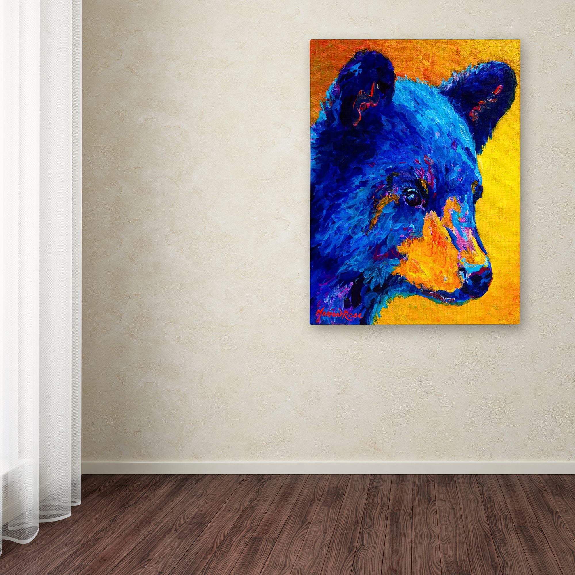 Trademark Fine Art 'Black Bear Cub 2' Canvas Art by Marion Rose