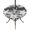 Gray,Black,White, variant on Round Outdoor Tablecloth with Umbrella Hole and Zipper, Coastal Starfish Tablecloth with Elastic Waterproof, Vintage Country Ocean Life Tie-dye Brown Patio Table Covers for 36" - 44" Pool Tables