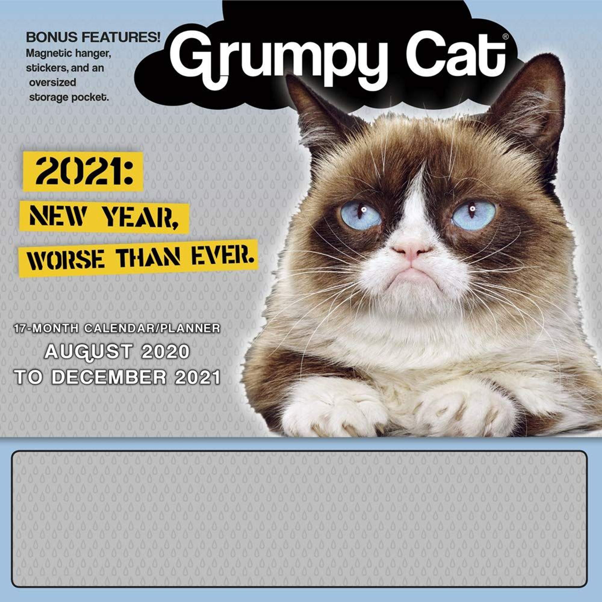 2021-grumpy-cat-17-month-monthly-wall-calendar-planner-by-grumpy-cat-limited-12-x12-walmart