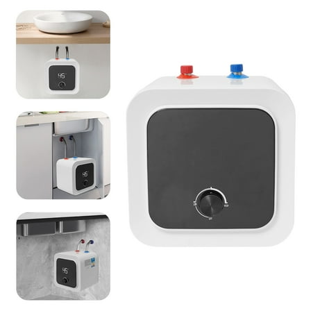 Miumaeov 8L1500W Electric Water Heater Mini Tank Wall-mounted Hot Water Heater 86-149℉ 110V