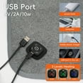 thumbnail image 6 of Mini USB Heating Blanket 23.62" x 19.7" - Portable Sherpa Heated Throw with 3 Adjustable Settings for Foot, Chair & Personal Warmth, 6 of 6