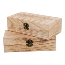 WINOMO Antique Box 2Pcs Chocolate Retro Wooden present Packing Boxes For Home Decoration Storage