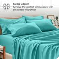 thumbnail image 3 of Bare Home Pillowcase Set - Premium 1800 Collection - Double Brushed - Ultra Soft - Standard Size, Turquoise, 4 Count, 3 of 7