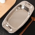 thumbnail image 4 of AOOOWER Sturdy Stainless Steel Fish Roasting Pan Grilled Fish Tray for Barbecue and Oven Use for Entertaining Guests, 4 of 17