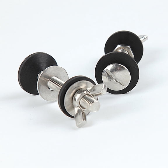 PTOOTP Heavy Duty Stainless Steel Toilet Tank Bolts with Sealing Washers, Assorted Colors, 2 Sets for and Secure Installation