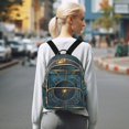 thumbnail image 7 of JIALIOU Mini Backpack Purse for Women Quilted Casual Daypack Small Travel Shoulder Bag, Abstract Cerulean Geometric, 7 of 7