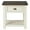 White-Brown, variant on Bowery Hill 1 Drawer Farmhouse Solid Wood End Table in Brown