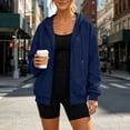 thumbnail image 6 of PFRNLF Zip Up Hoodies for Women Casual Soft Long Sleeve Hooded Sweatshirts with Pockets, 6 of 9