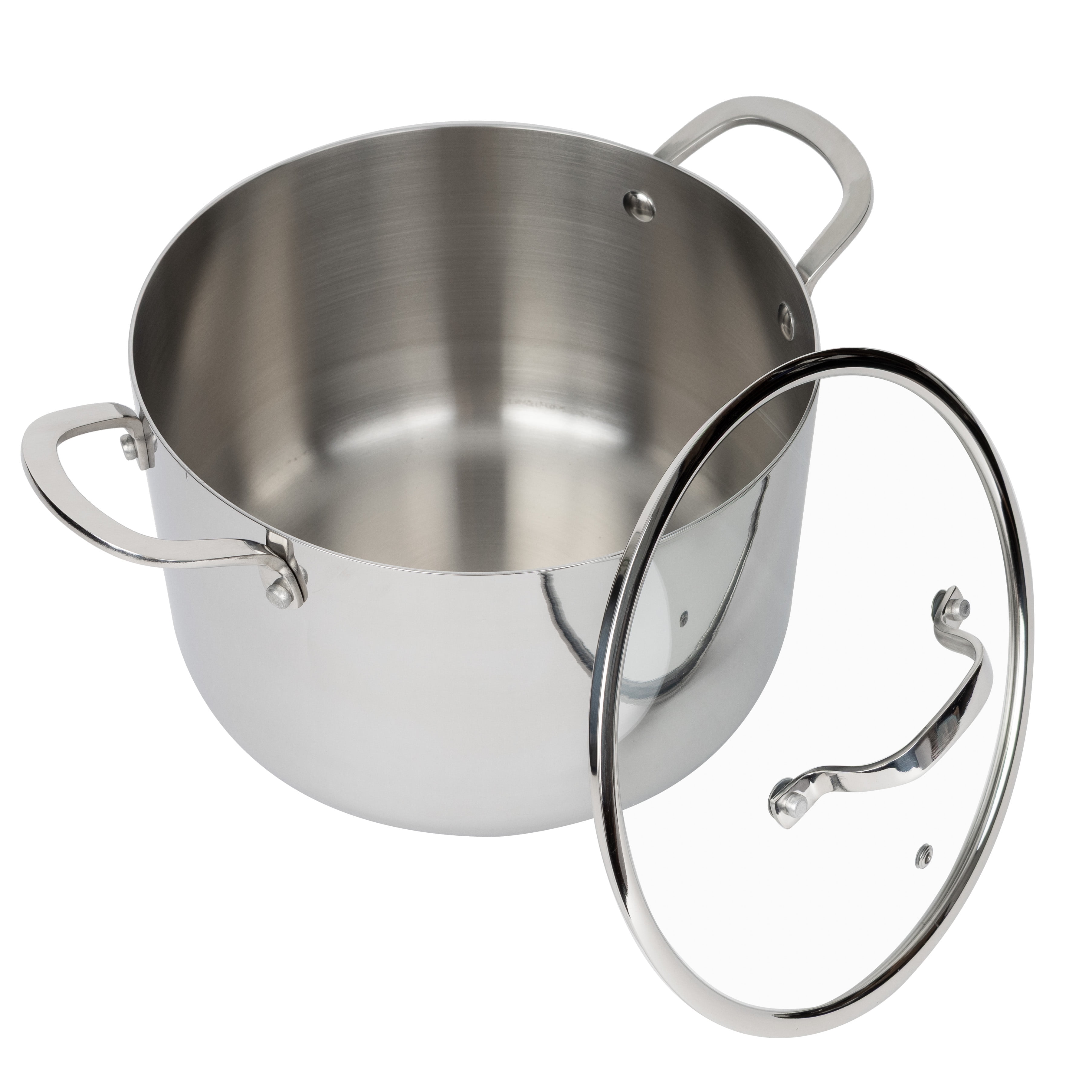 CoreClad 8-Quart Tri-Ply Stainless Steel Stock Pot, Induction Ready