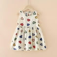 thumbnail image 4 of Robe d'Été Sans Manches pour Bébé Fille avec Imprimé Graphique Vêtements pour Enfants, 4 of 9