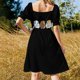 thumbnail image 5 of Vestido de manga corta con diseño de tres conejillos de indias, estilo coreano, elegante y chic, para mujer, ideal para bodas y fiestas., 5 of 7