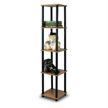 

Turn-N-Tube 5-Tier Corner Square Rack Display Shelf Light Cherry & Black - 57.7 x 11.6 x 11.6 in.