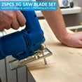 thumbnail image 6 of Toorise 25pcs Jig Saw Blade Set High Carbon Steel Assorted Blades T-shank Fast Cut Down Jigsaw Blade Professional Jig Saw Cutter Accessories for Thin Metal Wood Plastic Cutting Compatible with Most Ji, 6 of 9