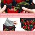 thumbnail image 4 of Fruit Foldable Car Trash Can with Lid, Leak-proof and Hanging Storage Bag - Car Garbage Can for Organization on-the-Go, 4 of 6