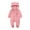 Pink, variant on YunPes Winter Warm Outfit Suit for Baby Hooded Footed Long Sleeve Zip Up Fleece Jumpsuit with Heart Pocket Boys Clothes
