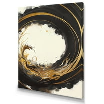 Designart Gold Glamour Wave III Canvas Wall Art