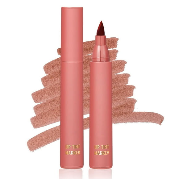 Barra de labios YOUNG VISION, rotulador de labios, tinte de labios, barra de labios líquida con tonos nude mate, delineador y lápiz labial--1, de larga duración y brillo de labios