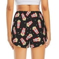 thumbnail image 4 of Uemuo Popcorn Pattern Women's Athletic Shorts High Waisted Running Shorts with Liner Pockets Gym Elastic Workout Shorts-Large, 4 of 9