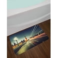 thumbnail image 2 of London Bath Mat, Big Ben From Westminster Bridge Evening Urban Life England City, Non-Slip Plush Mat Bathroom Kitchen Laundry Room Decor, 29.5 X 17.5 Inches, Dark Blue Jade Green Orange, Ambesonne, 2 of 2